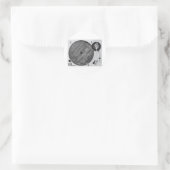 DJ-Drehteller Runder Aufkleber (Tasche)