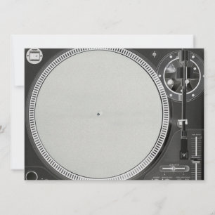DJ-Drehtisch-Einladung Einladung