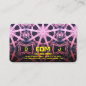 DJ EDM Business Card Visitenkarte (Rückseite)