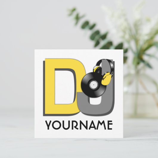 DJ-Einladung Einladung (Stehend Vorderseite)