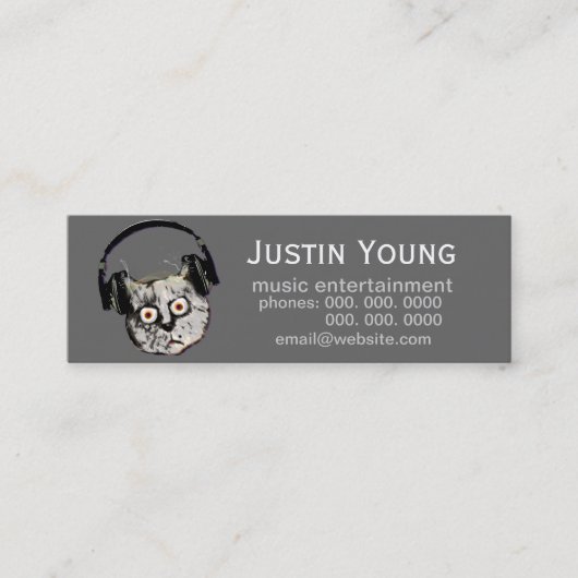 DJ/elektronische Musik Mini Visitenkarte (Vorderseite)