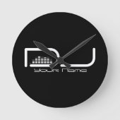 DJ Equalizer Wall Clock Runde Wanduhr (Vorderseite)