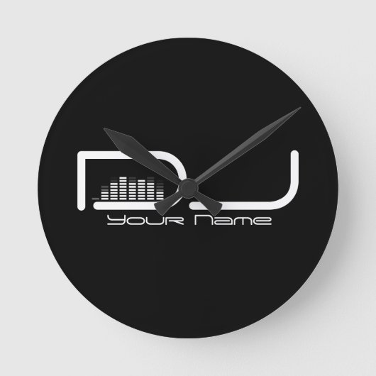 DJ Equalizer Wall Clock Runde Wanduhr (Vorderseite)