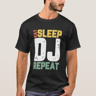 Dj - Essen Sleep Dj Disc Jockey Funny Deejay Vinta T-Shirt