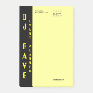 DJ Event Planner Notes Post-it Klebezettel
