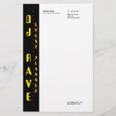 DJ Event Planner Stationery Briefpapier (Vorderseite)