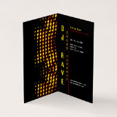 DJ Eventplaner Faltete Visitenkarte Visitenkarten (Innenseite)