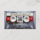 DJ Extraordinaire Kassettenband mit QR-Code Visitenkarte (Rückseite)
