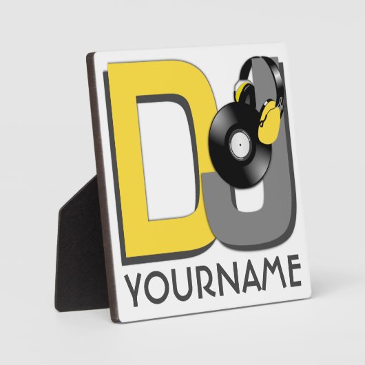 DJ-Farbpalette und Monogramm-Plakette Fotoplatte (Vorderseite)