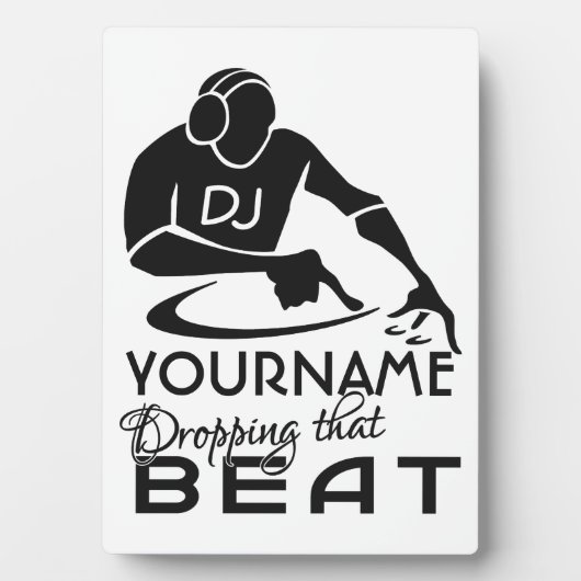 DJ-Farbpalette und Monogramm-Plakette Fotoplatte (Vorderseite)