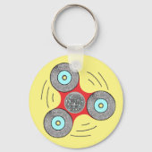 DJ Fidget Spinner Schlüsselanhänger (Vorderseite)