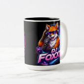 DJ FOXXY 2 Two-Tone COFFEE MUG Zweifarbige Tasse (VorderseiteRechts)