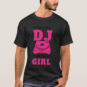 DJ Frauen Plattenspieler Rave Techno House Musik D T-Shirt