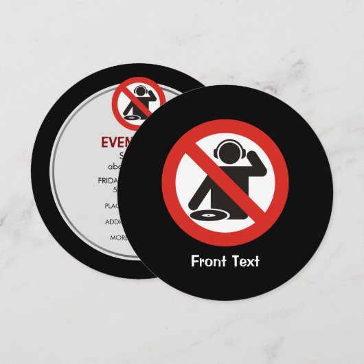 DJ Free Zone Einladung (Vorne/Hinten)