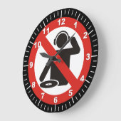 DJ free zone Große Wanduhr (Winkel)