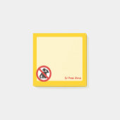 DJ Free Zone Post-it Klebezettel (Vorderseite)