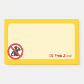DJ Free Zone Post-it Klebezettel (Vorderseite)