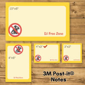 DJ Free Zone Post-it Klebezettel
