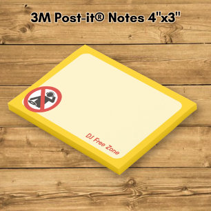 DJ Free Zone Post-it Klebezettel