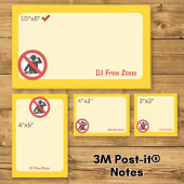 DJ Free Zone Post-it Klebezettel