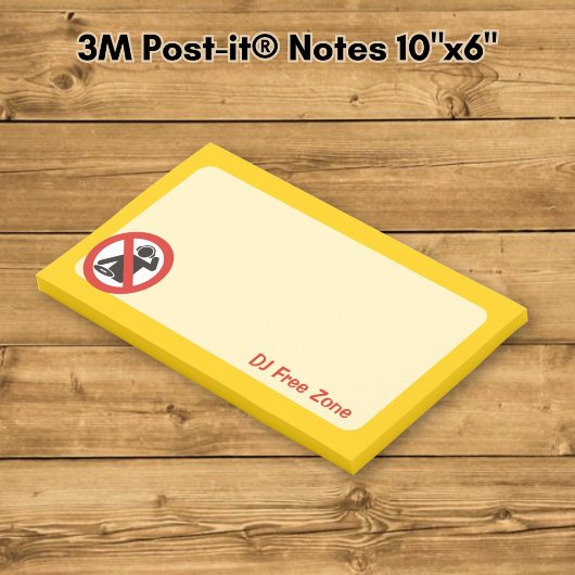 DJ Free Zone Post-it Klebezettel