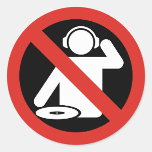 DJ-Freizone Runder Aufkleber
