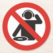 DJ-Freizone Runder Pappuntersetzer (Vorderseite)