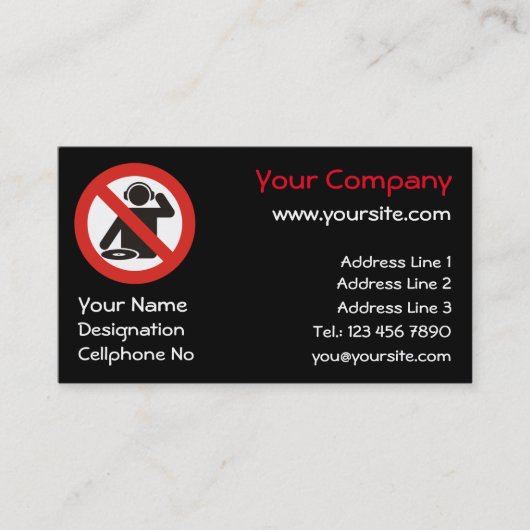 DJ-Freizone Visitenkarte (Vorderseite)