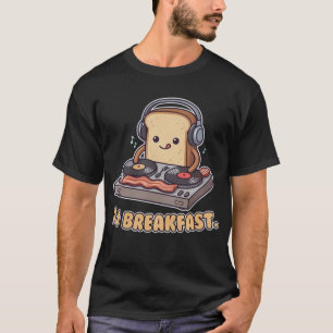 DJ Frühstück Süßer Toast Cartoon T-Shirt