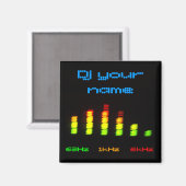 Dj Fügen Sie Ihren Namen Persönlicher Equalizer Ba Magnet (Vorderseite/Rückseite)