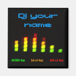 Dj Fügen Sie Ihren Namen Persönlicher Equalizer Ba Magnet