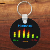 Dj Fügen Sie Ihren Namen Persönlicher Equalizer Ba Schlüsselanhänger (Vorderseite)