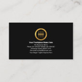 DJ für das Lightning Gold Sound Frequency Studio Visitenkarte (Rückseite)