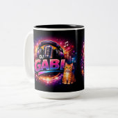 DJ GABI 2 Two-Tone KAFFEETASSE (Vorderseite Links)