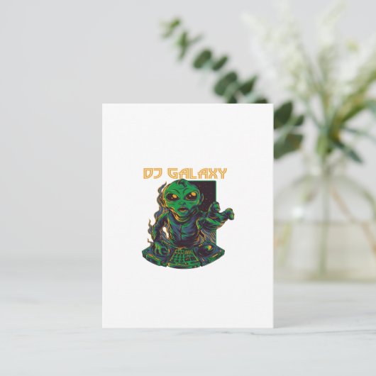 DJ GALAXY POSTKARTE (Stehend Vorderseite)