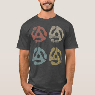 DJ-Geschenk 45 RPM Plattenadapter Vintage abgenutz T-Shirt