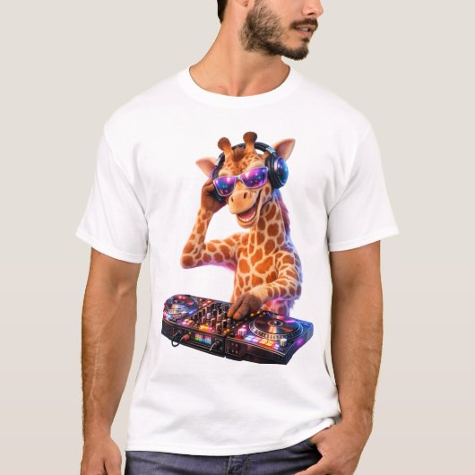 DJ Giraffe 4D Party Vibes T-Shirt (Vorderseite)