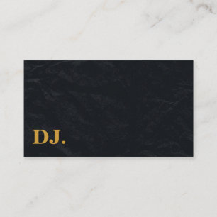 DJ Gold Bold Text Elegant Dark Minimalistisch Visitenkarte
