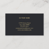 DJ Gold Business Card Visitenkarte (Rückseite)