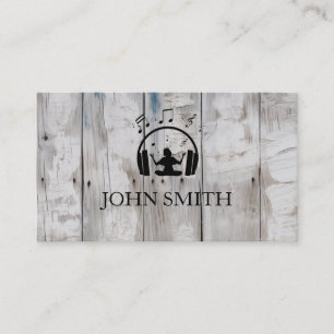 DJ Gold Headphones Black Music Visitenkarte