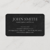 DJ Gold Kopfhörer Blackboard Musik Visitenkarte (Rückseite)