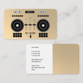 DJ Gold Metallic Imitats Modern 2019 Visitenkarte (Vorne/Hinten)