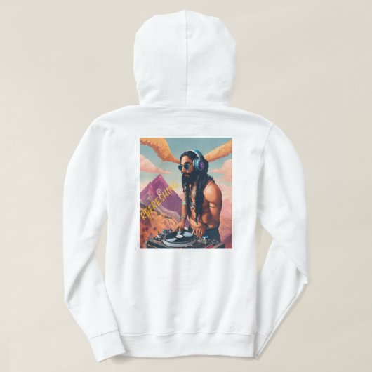 "DJ Groove Vibes T - Shirt" Hoodie (Design Rückseite)