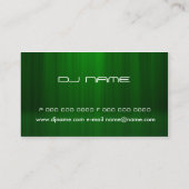 DJ grünen Visitenkarte (Rückseite)