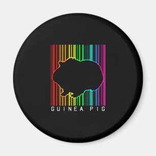 DJ Guinea Pig Techno Edm Animal Rave Star Rainbow Magnet