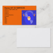 DJ hält Visitenkarten instand Visitenkarte (Vorne/Hinten)