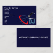 DJ hält Visitenkarten instand Visitenkarte (Vorne/Hinten)