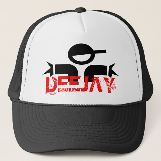 DJ hat - Party für Diskjockey Truckerkappe (Vorderseite)