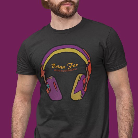 DJ-Headphone-Musik personalisiert T-Shirt