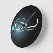 DJ Headphone Wall Clock Runde Wanduhr (Winkel)